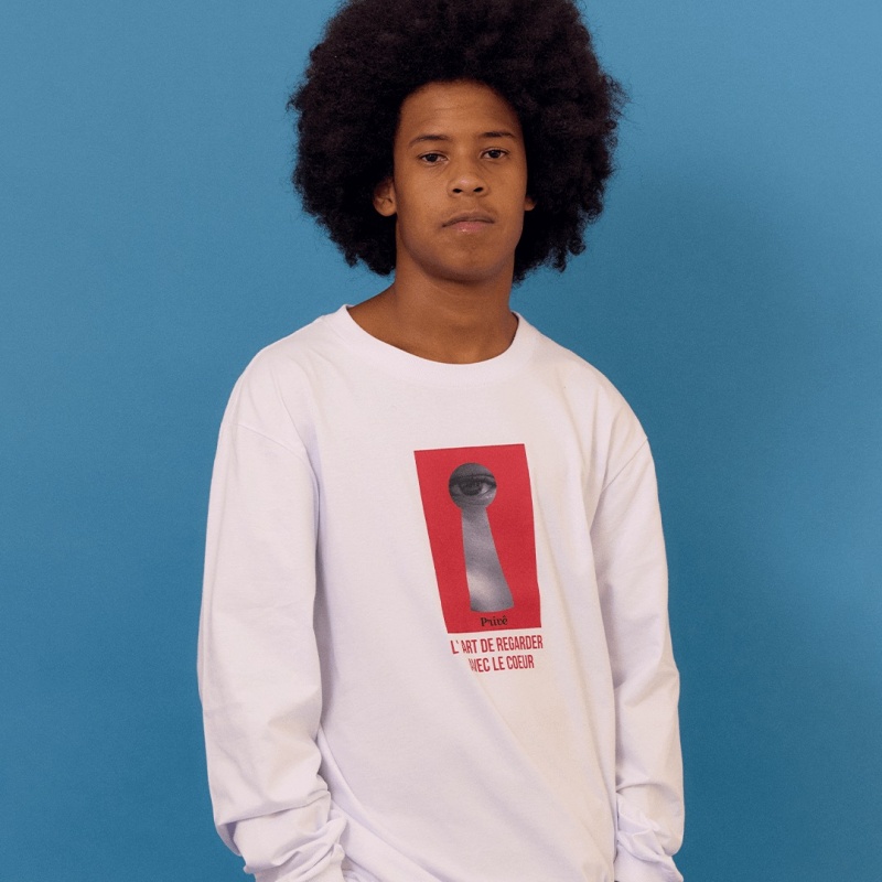 Camiseta Manga Longa Prive Regarder Branco